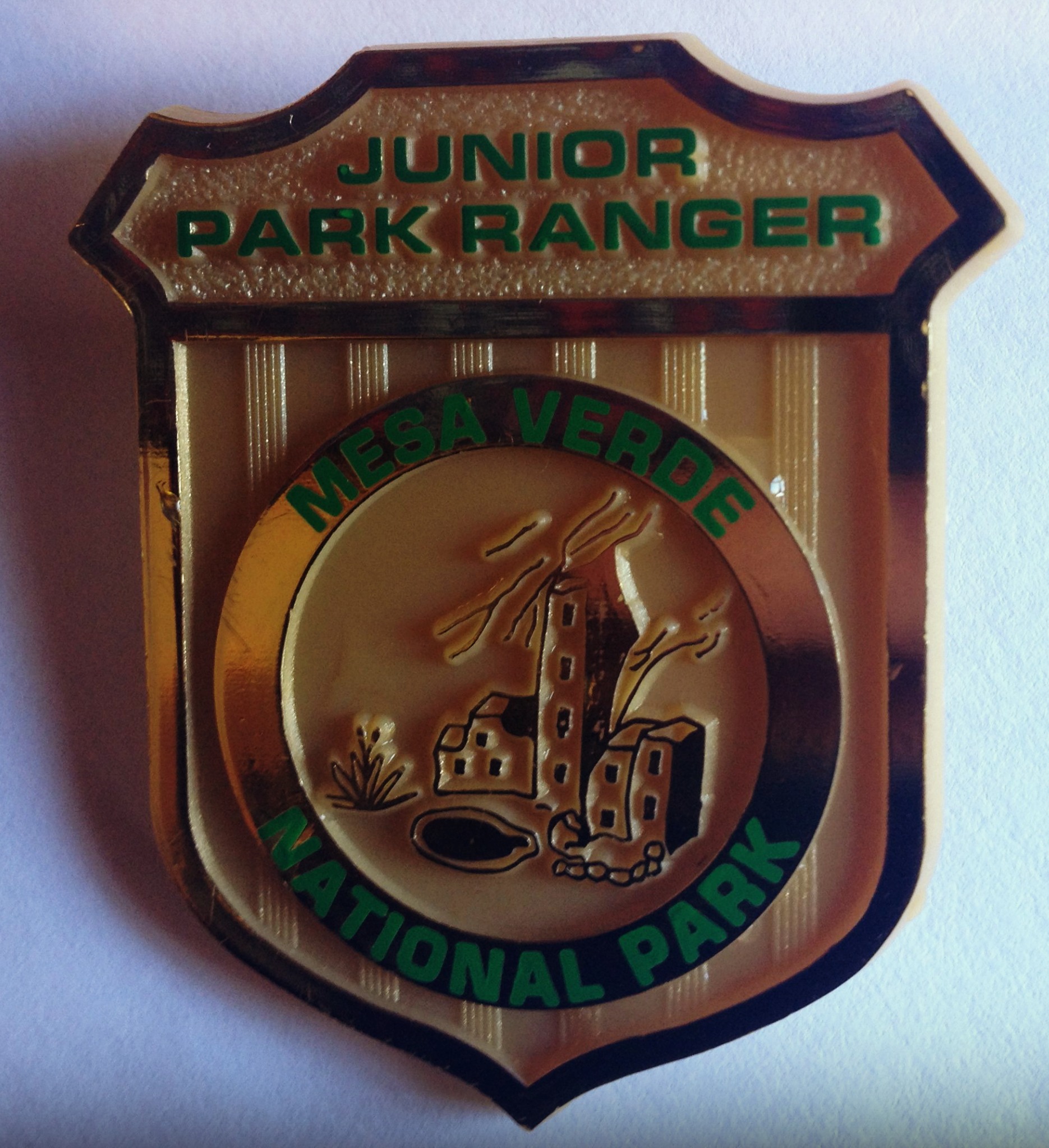 Junior Ranger Badge from Mesa Verde National Park (photo by Yvonne Condes)